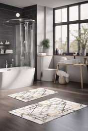 Mijölnir Juego de alfombrillas de baño CT-5100 de 2 piezas Multicolor